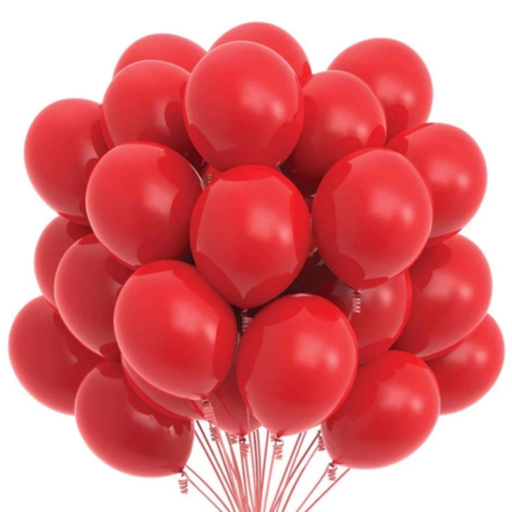 Red Ballons 50 Pcs
